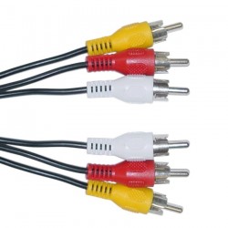 POWERTECH Καλώδιο 3x RCA Male σε 3x RCA Male (red, white, yellow) 3m