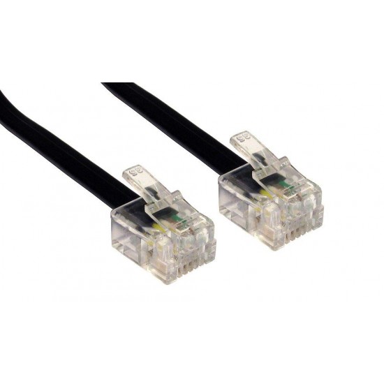 POWERTECH Καλώδιο Τηλεφώνου RJ11 6P4C CAB-T010, 5m, Black POWERTECH Καλώδιο Τηλεφώνου RJ11 6P4C CAB-T010, 5m, Black