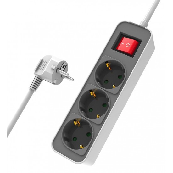 POWERTECH πολύπριζο ασφαλείας 3x schuko 16A 1.4m λευκό POWERTECH πολύπριζο ασφαλείας 3x schuko 16A 1.4m λευκό