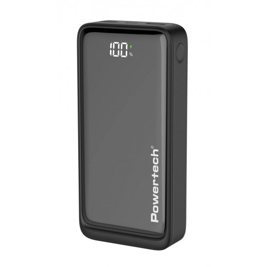 POWERTECH power bank PT-1327 με οθόνη, 20000mAh, 22.5W, μαύρο
