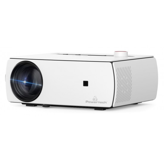 POWERTECH LED βιντεοπροβολέας PT-1158, Full HD, λευκός POWERTECH LED βιντεοπροβολέας PT-1158, Full HD, λευκός
