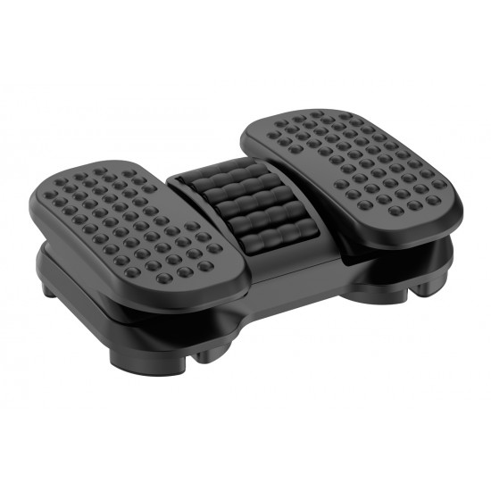 POWERTECH υποπόδιο γραφείου PT-1567 με πεντάλ εκγύμνασης ποδιών, μαύρο