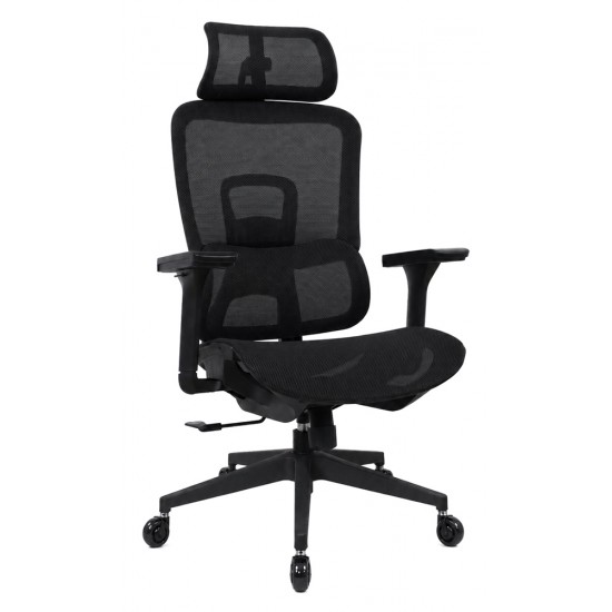 POWERTECH καρέκλα γραφείου PT-1633 με μπράτσα και ανάκλιση, ρυθμιζόμενο ύψος, μαύρη POWERTECH καρέκλα γραφείου PT-1633 με μπράτσα και ανάκλιση, ρυθμιζόμενο ύψος, μαύρη