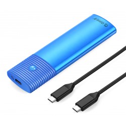 ORICO θήκη για M.2 NVMe & SATA SSD PWDM2-G2, 10Gbps, tool free, μπλε