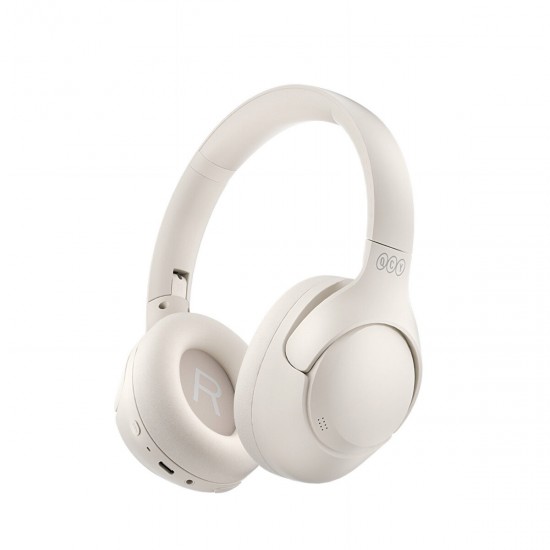 QCY H3 High-Res Headset White w. Mic, Active Noise Canceling with 4 mode ANC 60h Multipoint QCY H3 High-Res Headset White w. Mic, Active Noise Canceling with 4 mode ANC 60h Multipoint