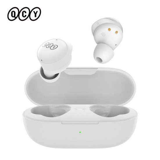 QCY T17 TWS WHITE 6mm dynamic driver-mic noise cancel. Music time: 4h. Calling time: 3,5h. Bluetooth