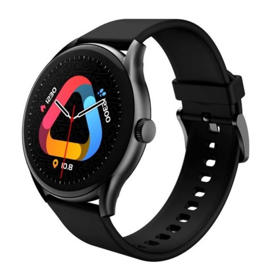 QCY GT S8 Aluminium Smartwatch με Παλμογράφο Μαύρο