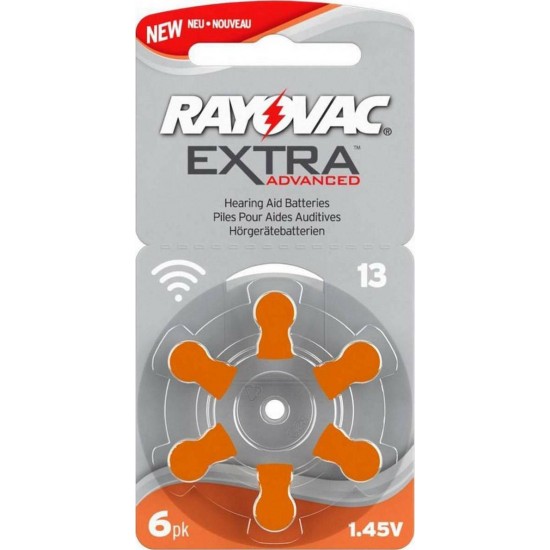 Rayovac Extra Advanced Μπαταρίες Ακουστικών Βαρηκοΐας 13 1.45V 6τμχ Rayovac Extra Advanced Μπαταρίες Ακουστικών Βαρηκοΐας 13 1.45V 6τμχ