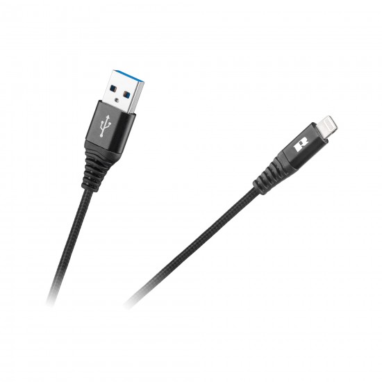 Καλώδιο USB - Lightning 1m Rebel μαύρο Καλώδιο USB - Lightning 1m Rebel μαύρο