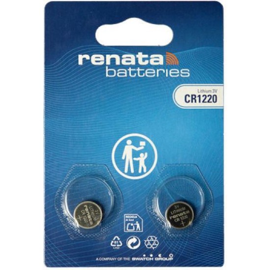 Renata Μπαταρίες Λιθίου Ρολογιών CR1220 2τμχ
