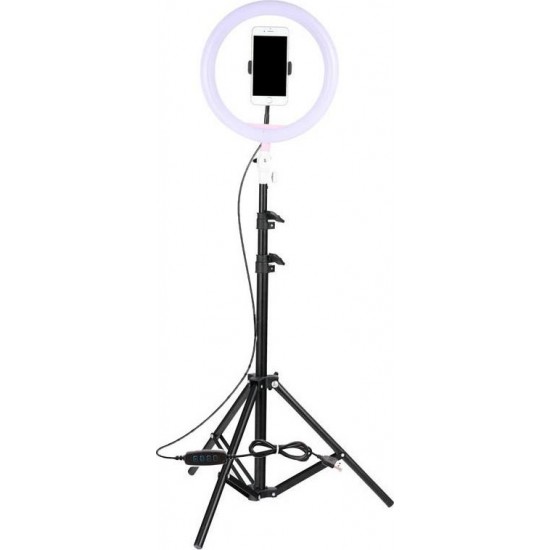 Ring Light QX-260 με Τρίποδο και Βάση για κινητό Ring Light QX-260 με Τρίποδο και Βάση για κινητό