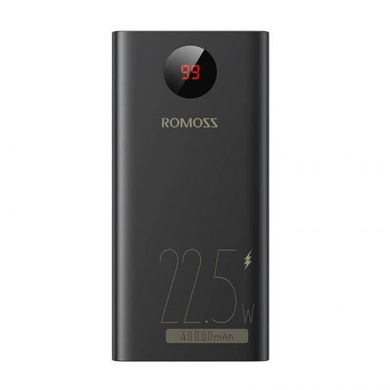 Romoss PEA40PF Power Bank 40000mAh 22.5W με 2 Θύρες USB-A και Θύρα USB-C Power Delivery Μαύρο