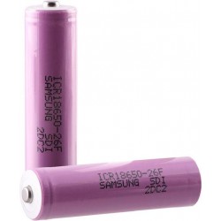 Samsung Επαναφορτιζόμενη Μπαταρία 18650 Li-ion 2600mAh 3.7V με Προστασία και Κεφαλή