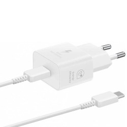 Samsung Φορτιστής και Καλώδιο USB-C 25W Λευκός