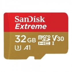 SanDisk Extreme microSDHC 32GB + SD Adapter 100MB/s V30 UHS-I U3 A1 SanDisk Extreme microSDHC 32GB + SD Adapter 100MB/s V30 UHS-I U3 A1