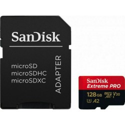Sandisk Extreme Pro microSDXC 128GB Class 10 U3 V30 A2 UHS-I με αντάπτορα Sandisk Extreme Pro microSDXC 128GB Class 10 U3 V30 A2 UHS-I με αντάπτορα