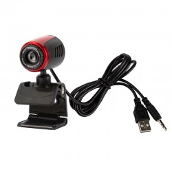Setty Computer Webcam με ενσωματωμένο Mικρόφωνο και Kαλώδιο 1,4μ Red/Black