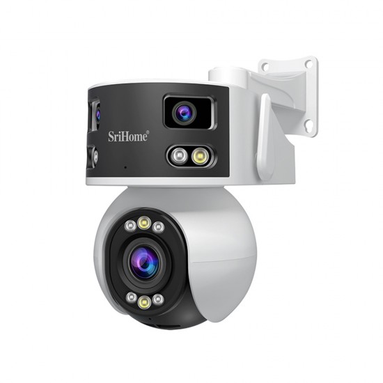 SRIHOME 8MP HD MULTI-LENS SUPER WIDE ANLGE PANORAMIC PTZ OUTDOOR CAMERA