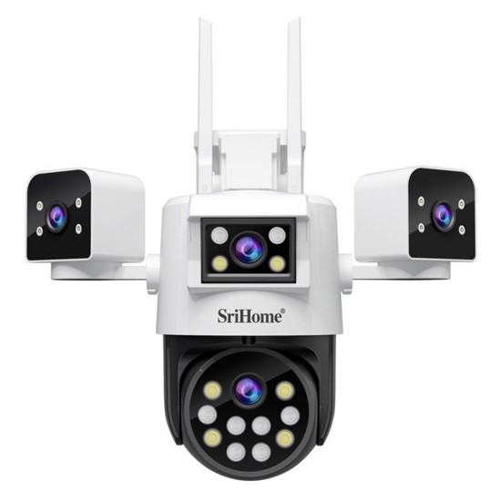 SRIHOME 8MP QUAD-LENS PTZ SECURITY CAMERA