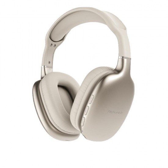 Sonic Gear Airphone 6 Ασύρματα Bluetooth Over Ear Ακουστικά Champagne