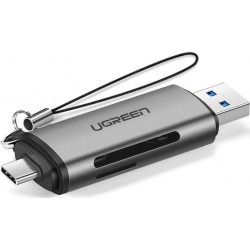 Ugreen Card Reader Type-C για SD/microSD Γκρι Ugreen Card Reader Type-C για SD/microSD Γκρι