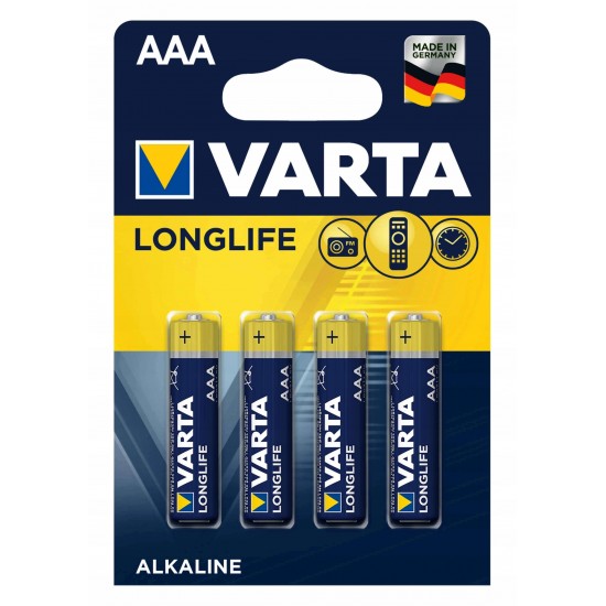 Varta LongLife Extra Αλκαλικές Μπαταρίες AAA 1.5V 4τμχ Varta LongLife Extra Αλκαλικές Μπαταρίες AAA 1.5V 4τμχ