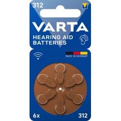 Varta Μπαταρίες Ακουστικών Βαρηκοΐας 312 1.45V 6τμχ
 Varta Μπαταρίες Ακουστικών Βαρηκοΐας 312 1.45V 6τμχ