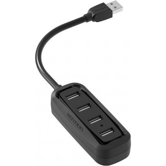 Vention Hub USB-A 4 Θυρών USB 2.0 Black Vention Hub USB-A 4 Θυρών USB 2.0 Black
