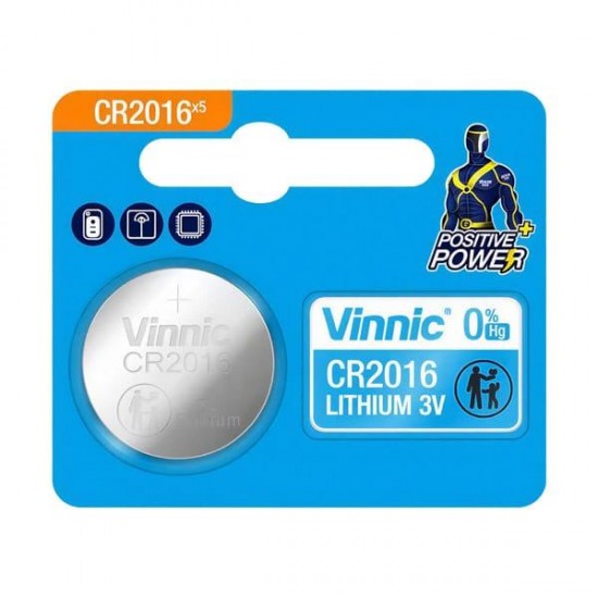 Vinnic Μπαταρία Λιθίου 3V CR2016 1τμχ