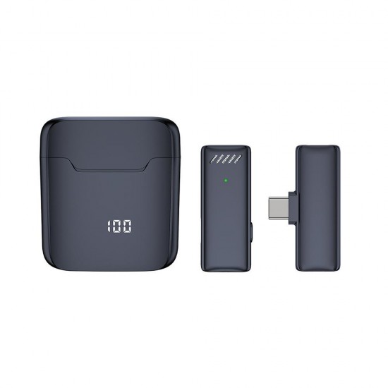 Wireless Microphone Type 1 Ασύρματο Μικρόφωνο με Θύρα Type C - Black