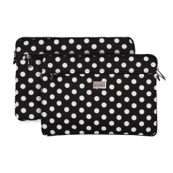 Wonder Sleeve Laptop 17 inches black polka-dot