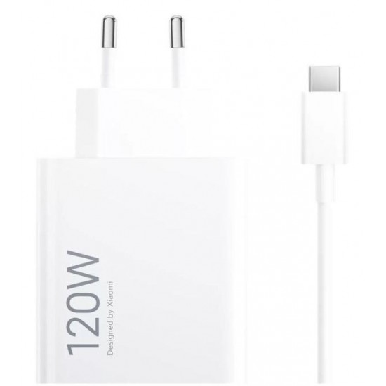 Xiaomi Φορτιστής με Θύρα USB-A και Καλώδιο USB-C 120W Λευκός (HyperCharge Combo)
