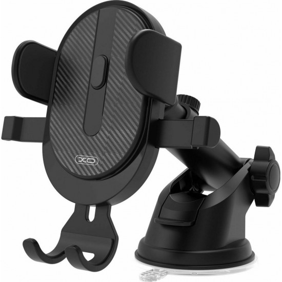 XO C60 Βάση Κινητού Αυτοκινήτου 6'' με Βεντούζα και Ρυθμιζόμενα Άγκιστρα Μαύρη XO C60 Βάση Κινητού Αυτοκινήτου 6'' με Βεντούζα και Ρυθμιζόμενα Άγκιστρα Μαύρη