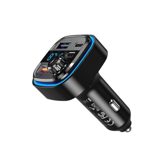 XO FM Transmitter Αυτοκινήτου BCC08 με Bluetooth / Type-C / USB