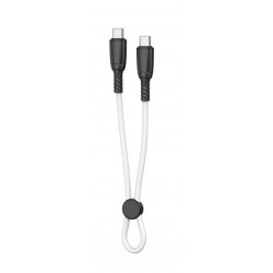 XO NB-Q248B USB 2.0 Cable USB-C male - USB-C 60W PD Λευκό 0.25m