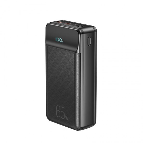 XO PR201 Power Bank 30000mAh 65W με 2 USB-A και USB-C PD/ QC 2.0/QC 3.0 Μαύρο