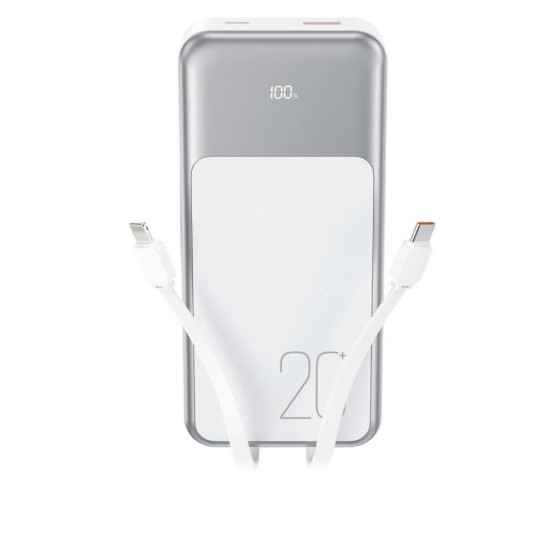 XO PR249 Power Bank 20000mAh 20WUSB-A/USB-C PD/QC 3.0 Λευκό XO PR249 Power Bank 20000mAh 20WUSB-A/USB-C PD/QC 3.0 Λευκό