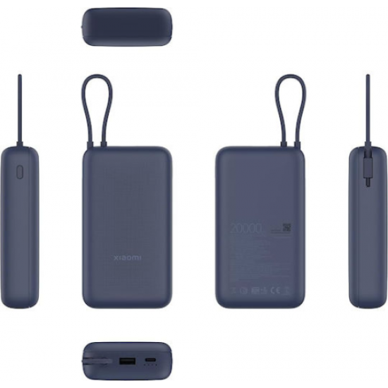 Xiaomi 33W Power Bank 20000mAh (Integrated Cable) Blue(BHR8975GL)- EU