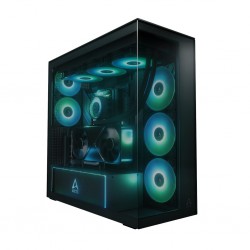 Arctic Xtender (Black) black window with GPU vertical mount - Mid Tower Case w. A-RGB Fans Arctic Xtender (Black) black window with GPU vertical mount - Mid Tower Case w. A-RGB Fans