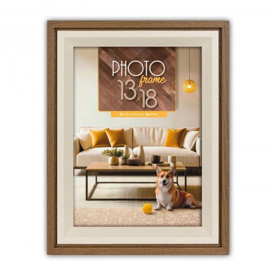ZEP MDF Κορνίζα Bologna 13x18cm Καφέ ZEP MDF Κορνίζα Bologna 13x18cm Καφέ