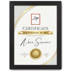 ZEP MDF Κορνίζα Certificate 21x30cm Μαύρο ZEP MDF Κορνίζα Certificate 21x30cm Μαύρο