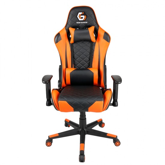 GEMBIRD GAMING PVC LEATHER CHAIR WITH PILLOWS BLACK ORANGE GEMBIRD GAMING PVC LEATHER CHAIR WITH PILLOWS BLACK ORANGE