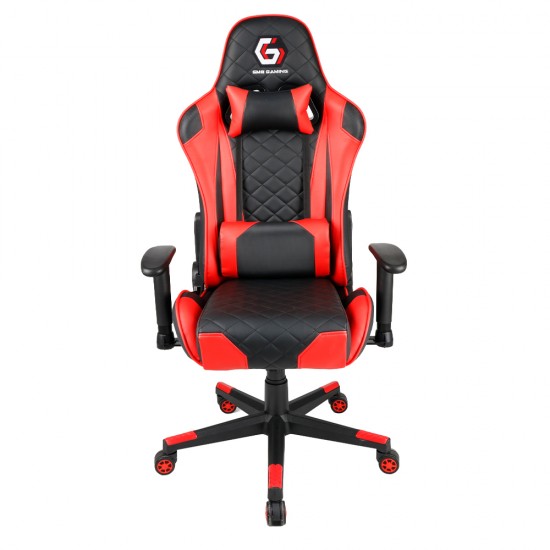 GEMBIRD GAMING PVC LEATHER CHAIR WITH PILLOWS BLACK RED
