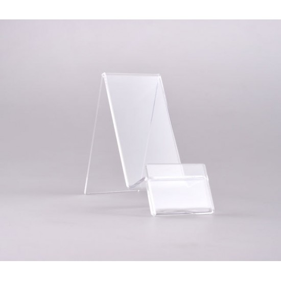 Plexi holder for mobile phones - height 80mm, width 40mm, depth 90mm Plexi holder for mobile phones - height 80mm, width 40mm, depth 90mm