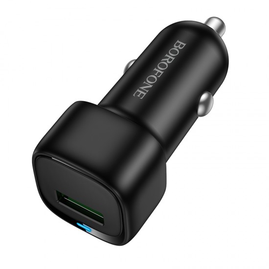 Borofone Car charger BZ34 Cloud - USB - QC 3.0 18W black Borofone Car charger BZ34 Cloud - USB - QC 3.0 18W black