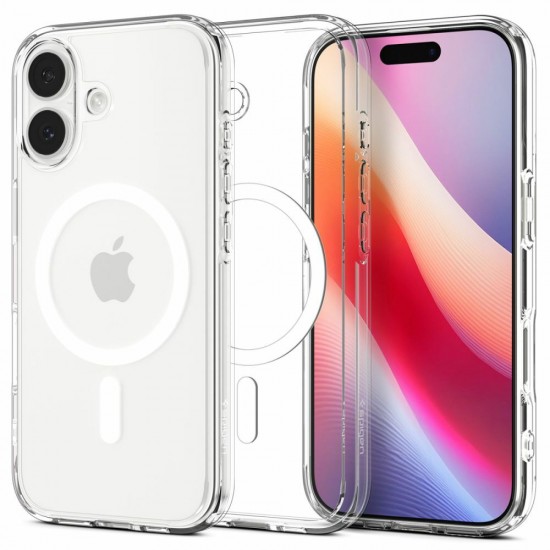 Case SPIGEN Ultra Hybrid Mag Magsafe ACS10380 for Iphone 17 - Clear/White