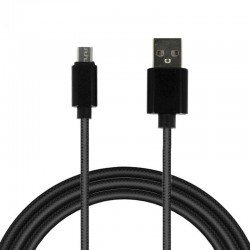 Cable TYPE 1 - USB to Micro USB - metal plugs QC 3.0 1 metre black Cable TYPE 1 - USB to Micro USB - metal plugs QC 3.0 1 metre black
