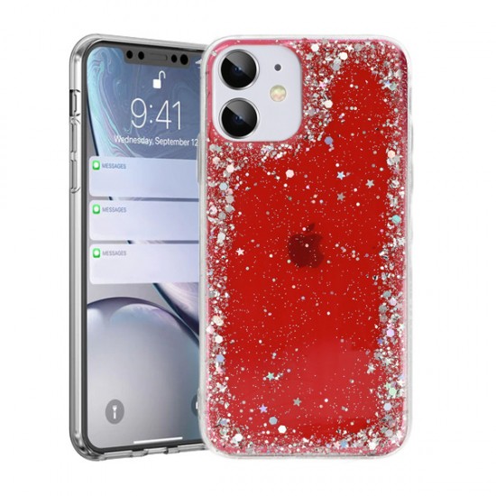 Brilliant Clear Case for Samsung Galaxy A42 5G Red