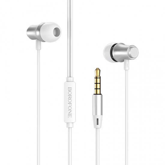 Borofone Earphones BM29 Gratified with microphone silver