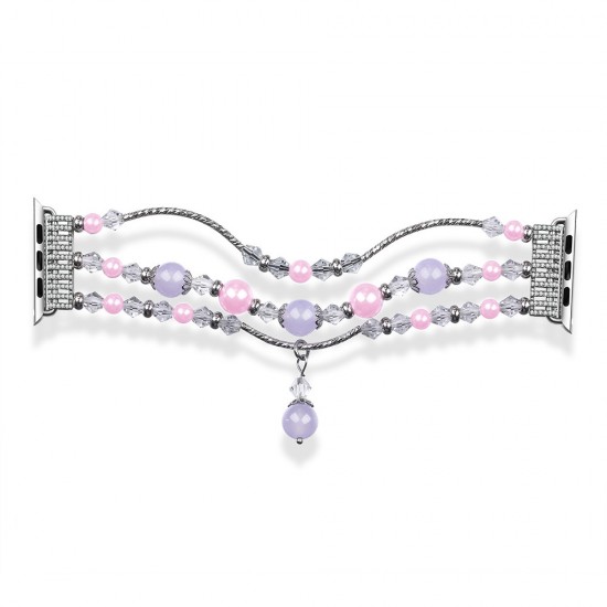 Bracelet loop for Apple Watch 42/44/45 design 4 silver-purple Bracelet loop for Apple Watch 42/44/45 design 4 silver-purple